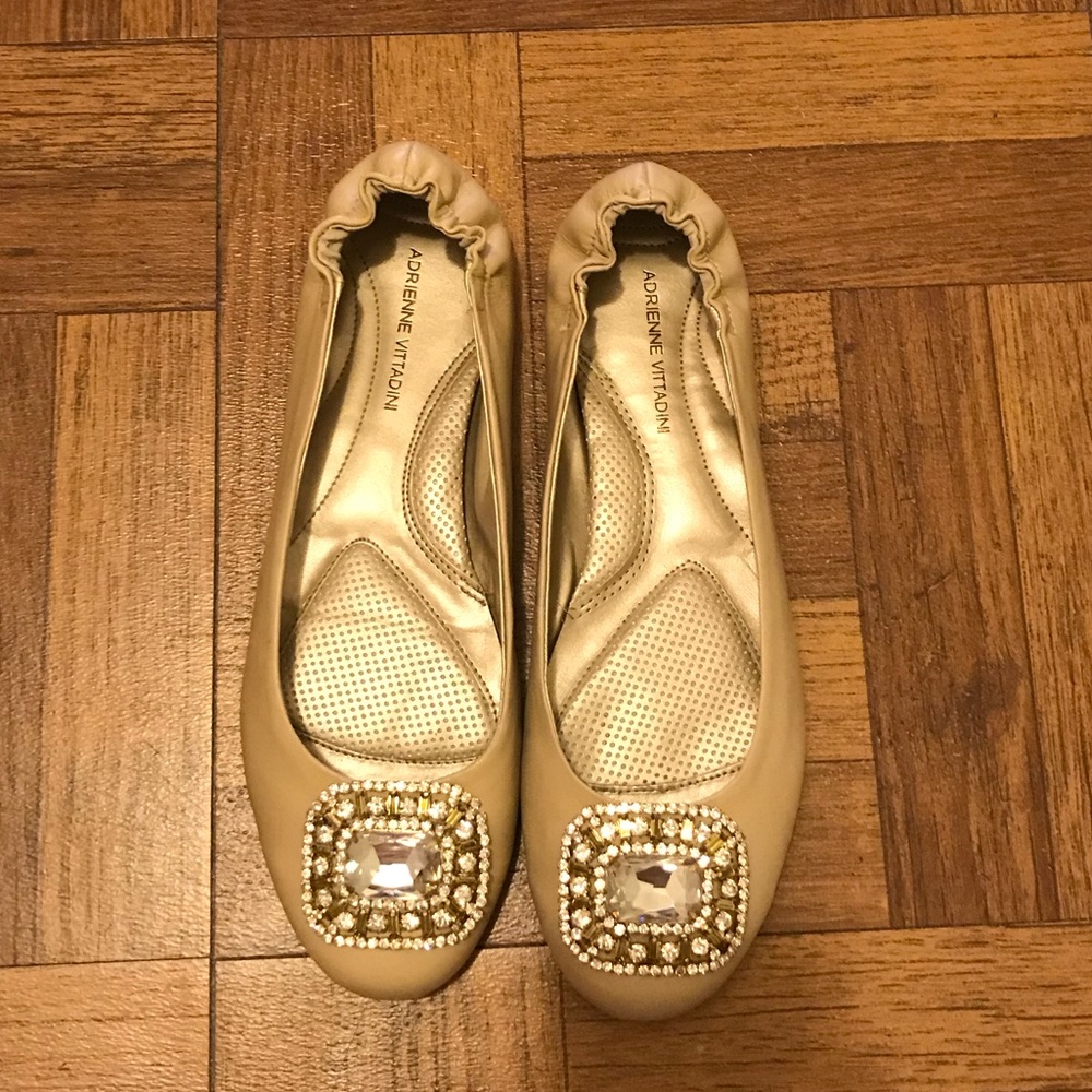 Gold Adrienne Vittadini flats